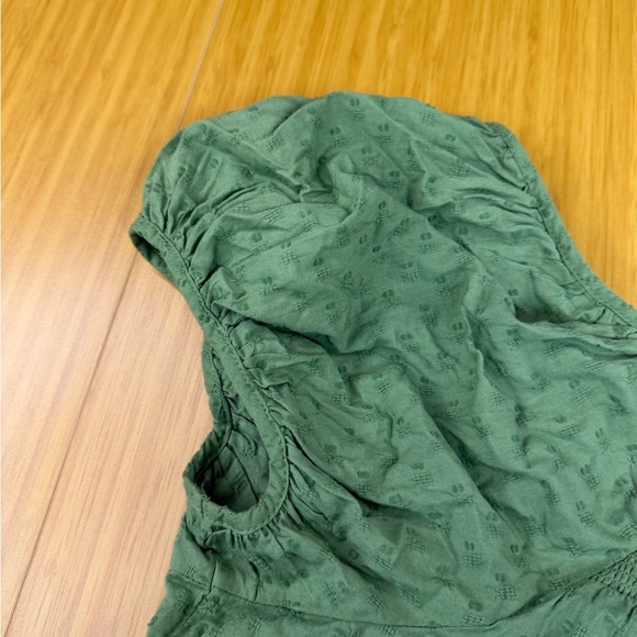 NWT Women's Universal Thread XXL Green Floral Puff Sleeve - Picture 3 of 7